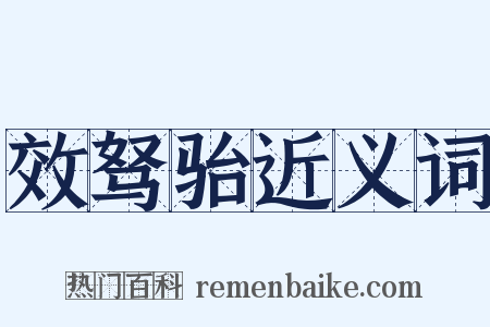 效驽骀近义词是什么意思的图片